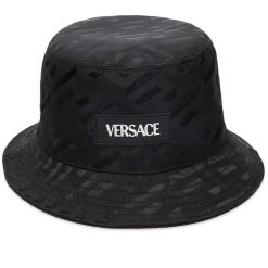 Versace Logo Jaquard Bucket Hat