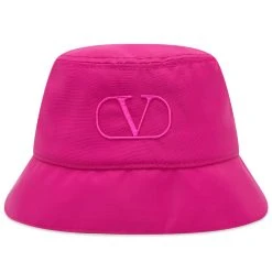 Valentino Nylon Logo Bucket Hat