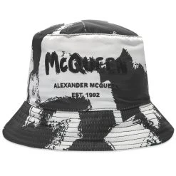 Alexander McQueen All Over Grafitti Logo Bucket Hat