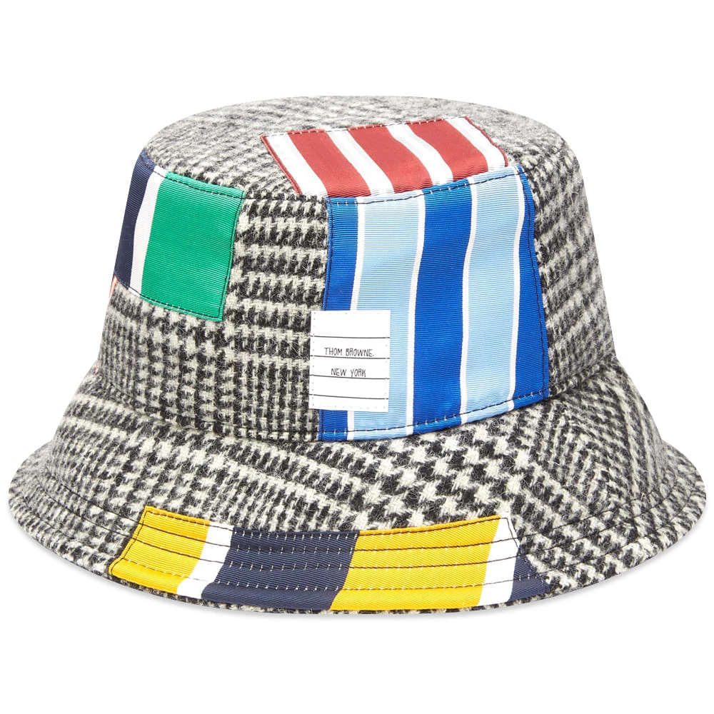 Thom Browne Mixed Panel Bucket Hat 1 Thom Browne Mixed Panel Bucket Hat
