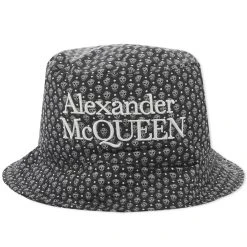 Alexander McQueen Polka Dots Skulls Bucket Hat